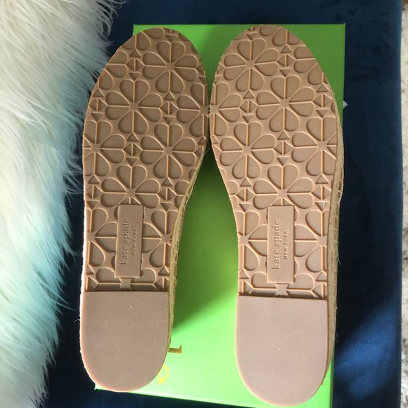 *2x HP* NIB! Kate Spade Gold Slip-On Espadrilles - Picture 6 of 14